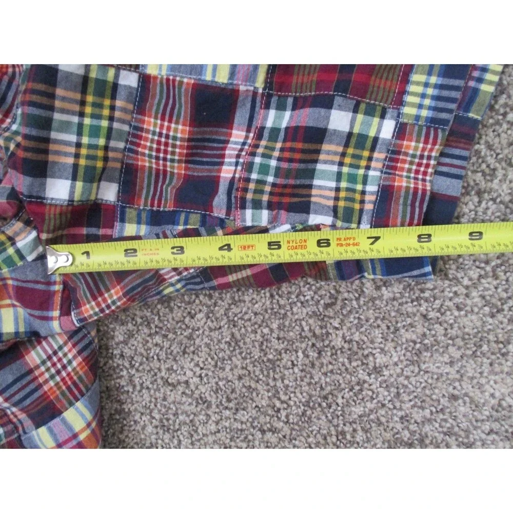 Brooks Brothers Madras Patchwork Shorts M 36 Multicolor Plaid Cotton Preppy
